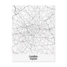 Cidade de Londres minimalista branca e preto