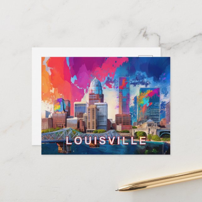 Cartão Postal Cidade de Louisville Derby (Frente/Verso In Situ)
