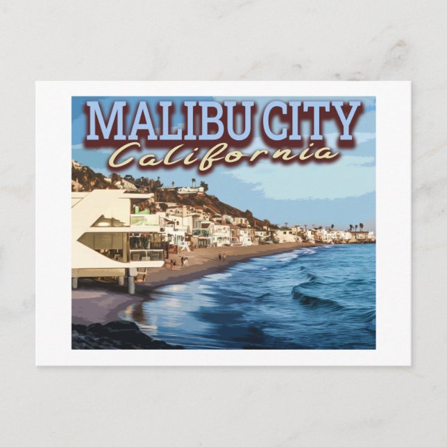 CARTÃO POSTAL CIDADE DE MALIBU - LOS ANGELES CALIFÓRNIA (Frente)