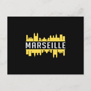 Cartão Postal Cidade de Marselha Skyline Cityscape Funny Idet