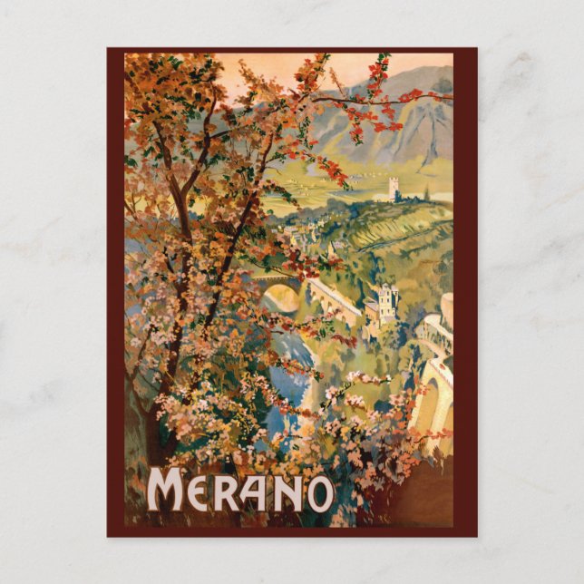 Cartão Postal Cidade de Merano, Itália (Frente)