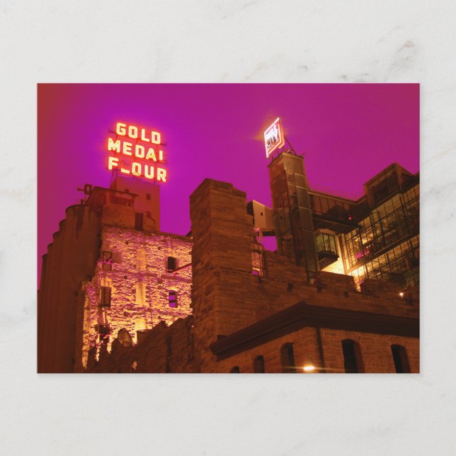 Cartão Postal Cidade de Mill à Noite (Frente)