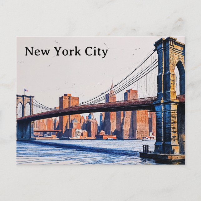 Cartão Postal Cidade de Nova York (Frente)