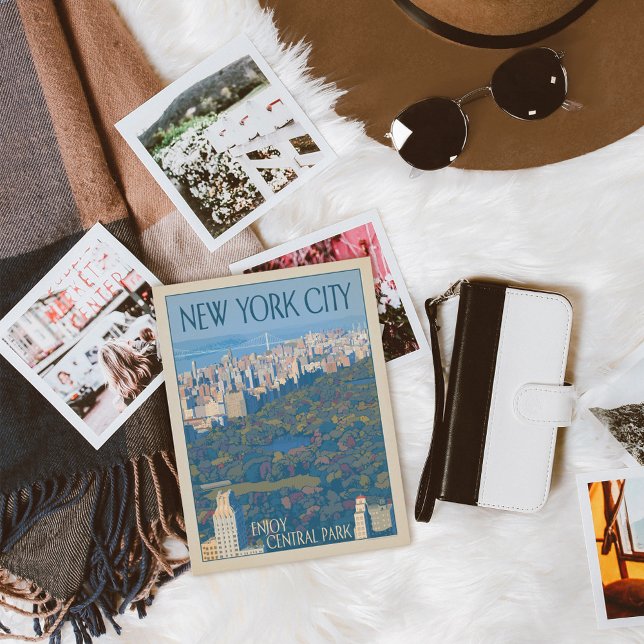 Cartão Postal Cidade de Nova York | Parque Central (Postcard on bed)