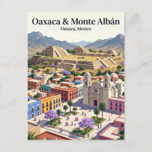 Cartão Postal Cidade de Oaxaca e Monte Albán México
