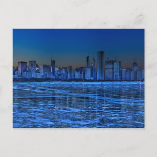 Cartão Postal Cidade de ombros largos e lago Michigan