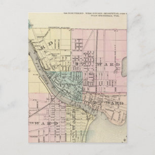 Cartão Postal Cidade de Oshkosh, sede do condado de Winnebago Co