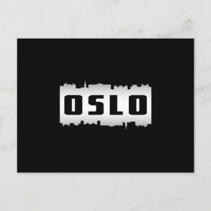 Cartão Postal Cidade de Oslo, Noruega Skyline Cityscape Funny Gi