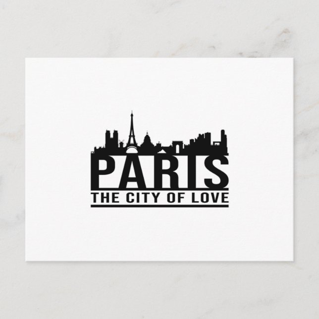 Cartão Postal Cidade de Paris, França, Cidade da Cidade do Cabo  (Frente)