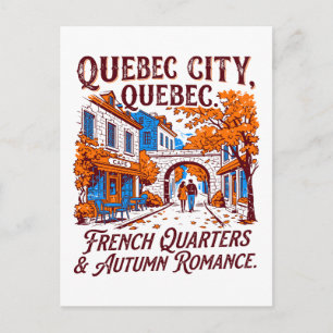 Cartão Postal Cidade de Quebec Bairros Franceses de Outono Roman