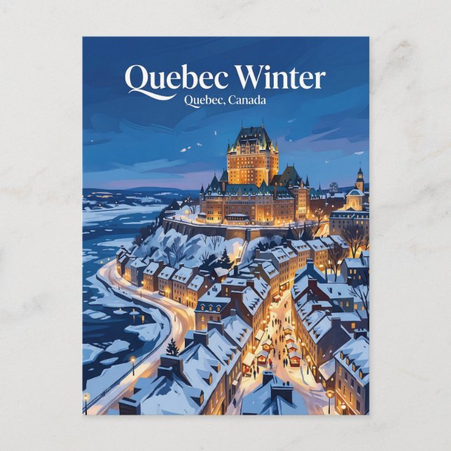 Cartão Postal Cidade de Quebec Canadá (Frente)