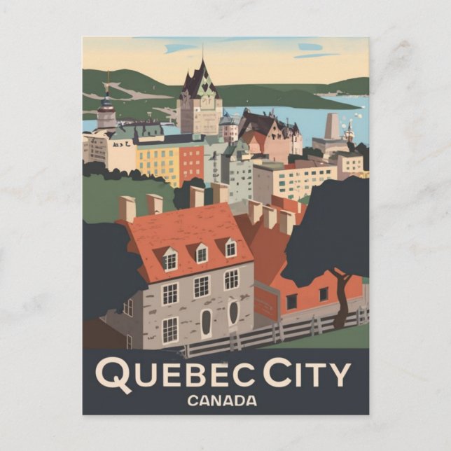 Cartão Postal Cidade de Quebec - Canadá (Frente)