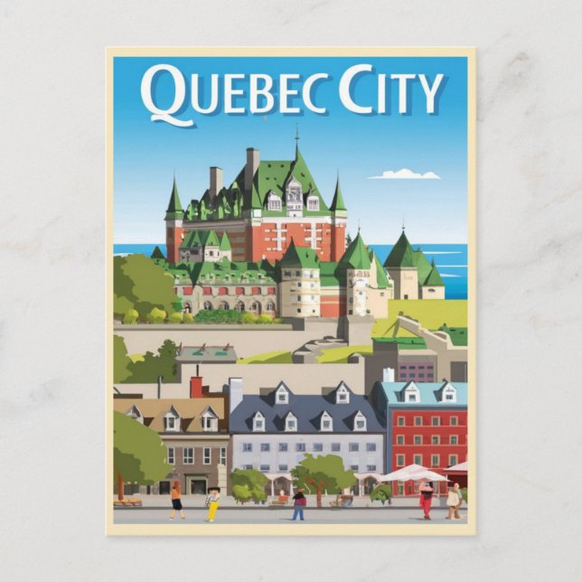 Cartão Postal Cidade de Quebec - Canadá (Frente)