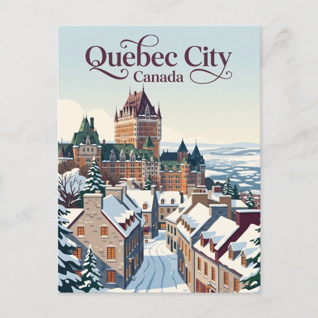 Cartão Postal Cidade de Quebec Canadá (Frente)