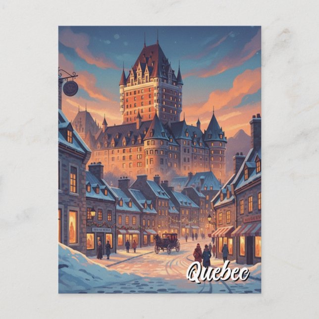 Cartão Postal Cidade de Quebec Chateau Frontenac (Frente)
