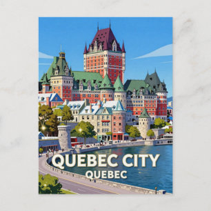 Cartão Postal Cidade de Quebec Paisagem do rio São Lourenço 🌊