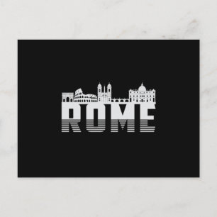 Cartão Postal Cidade de Roma Itália Skyline Cityscape Funny Gif
