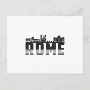 Cartão Postal Cidade de Roma Itália Skyline Cityscape Funny Ide