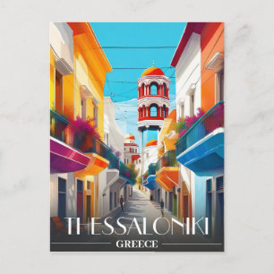 Cartão Postal Cidade de Salónica, distrito de grécia Ladadika