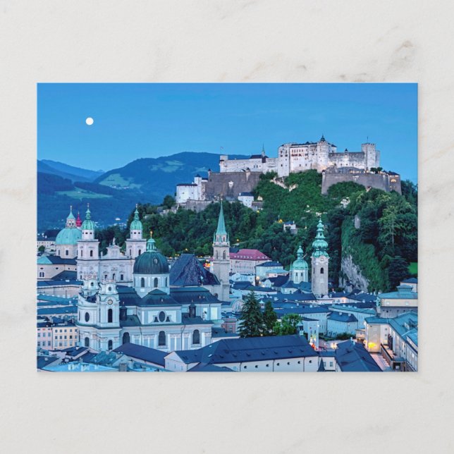 Cartão Postal Cidade de Salzburg, Áustria (Frente)