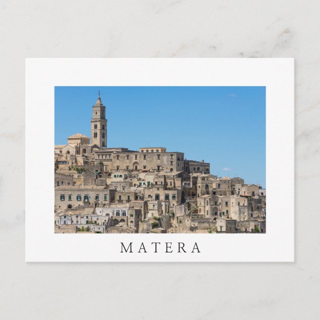 Cartão Postal Cidade de Sassi di Matera na Itália (Frente)