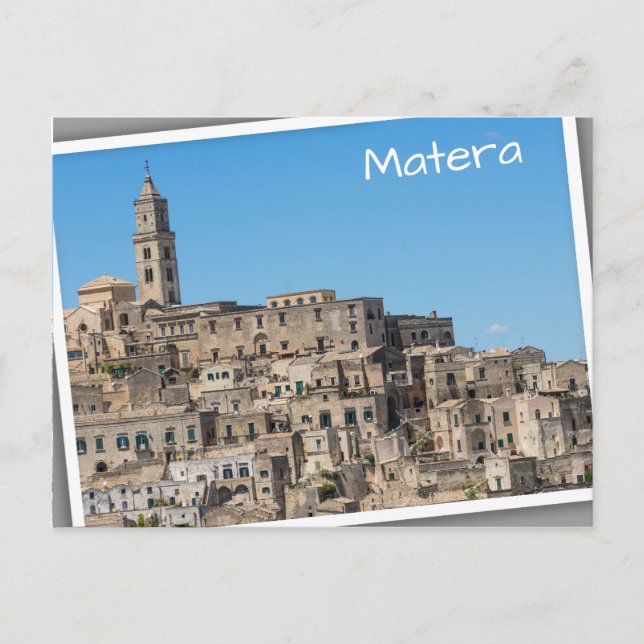 Cartão Postal Cidade de Sassi di Matera na Itália (Frente)