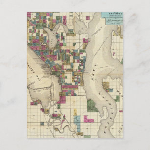 Cartão Postal Cidade De Seattle E Águas