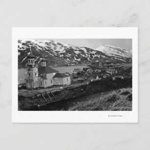 Cartão Postal Cidade de Unalaska, fotografia do Alasca