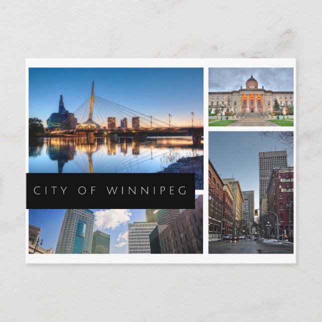 Cartão Postal Cidade de Winnipeg (Frente)