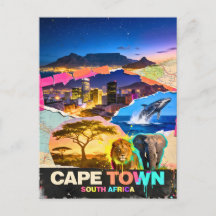 Cidade do Cabo África do Sul Colagem Safari Montan