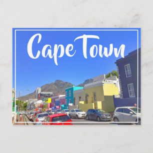 Cartão Postal Cidade do Cabo Bo-Kaap Cityscape África do Sul