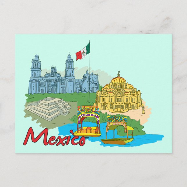 Cartão Postal Cidade do México, Cidade Familiar do México (Frente)