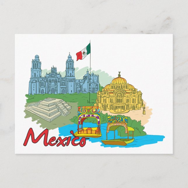 Cartão Postal Cidade do México, Cidade Familiar do México (Frente)