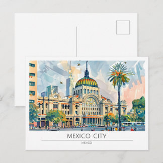 Cartão Postal Cidade do México México Arte Vintage Viagem