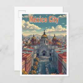 Cartão Postal Cidade do México, México - Ilustração do Viagem ar