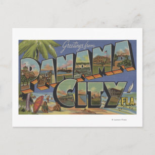 Cartão Postal Cidade do Panamá, Flórida - Cenas com Letras Grand