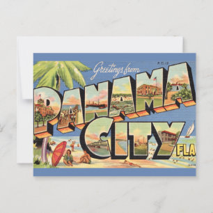 Cartão Postal Cidade do Panamá Florida vintage