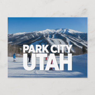 Cartão Postal Cidade do Parque Utah Diversão Montanhas Nevadas V