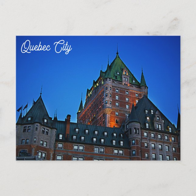 Cartão Postal Cidade do Quebec Canadá Chateau Frontenac Foto Via (Frente)