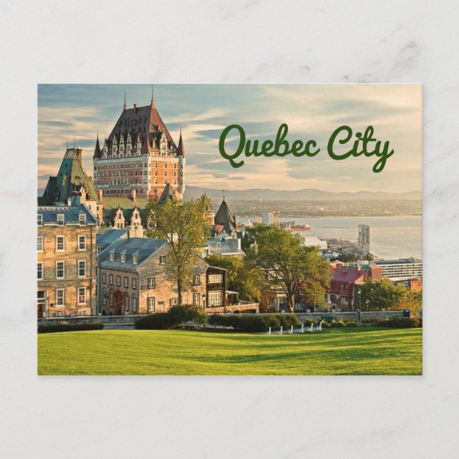 Cartão Postal Cidade do Quebec - Canadá estilizada (Frente)