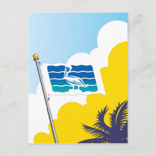 Cartão Postal Cidade do Santo Petersburg Flórida Flag