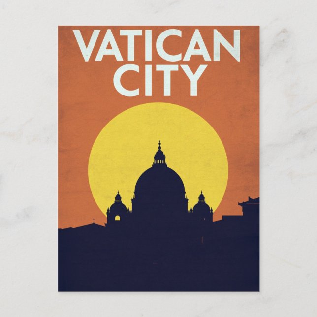 Cartão Postal Cidade do Vaticano St. Peter Retro (Frente)