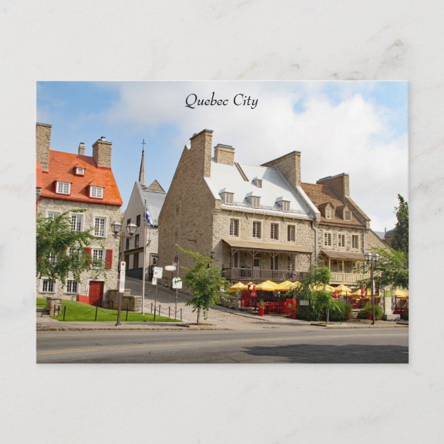 Cartão Postal Cidade do Velho Quebec, Fotografia (Frente)