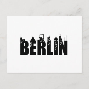 Cartão Postal Cidade dos arranha-céus da skyline de Berlim