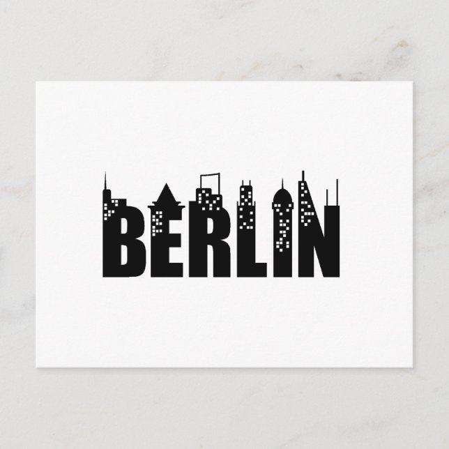 Cartão Postal Cidade dos arranha-céus da skyline de Berlim (Frente)