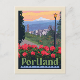 Cartão Postal Cidade dos Rosas Portland, Oregon
