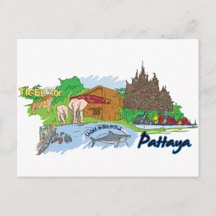Cartão Postal Cidade Famosa Pattaya Tailândia