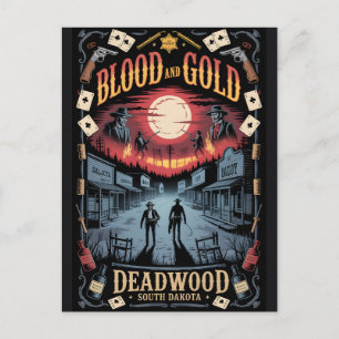 Cartão Postal Cidade fantasma do oeste de Deadwood Dakota do Sul