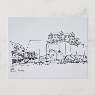 Cartão Postal Cidade fortificada de Calvi Córsega, França