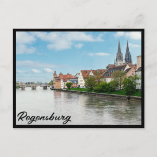 Cartão Postal Cidade histórica de Regensburg, Alemanha
